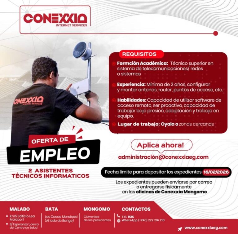 Oferta de empleo en Connexia: la empresa necesita dos asistentes informáticos