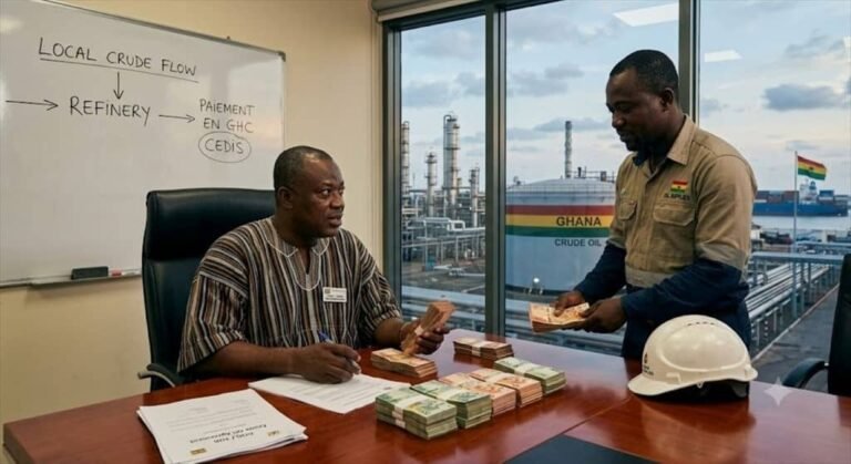 Ghana estudia permitir que las refinerías paguen en cedis, la moneda nacional, el petróleo crudo producido en el país