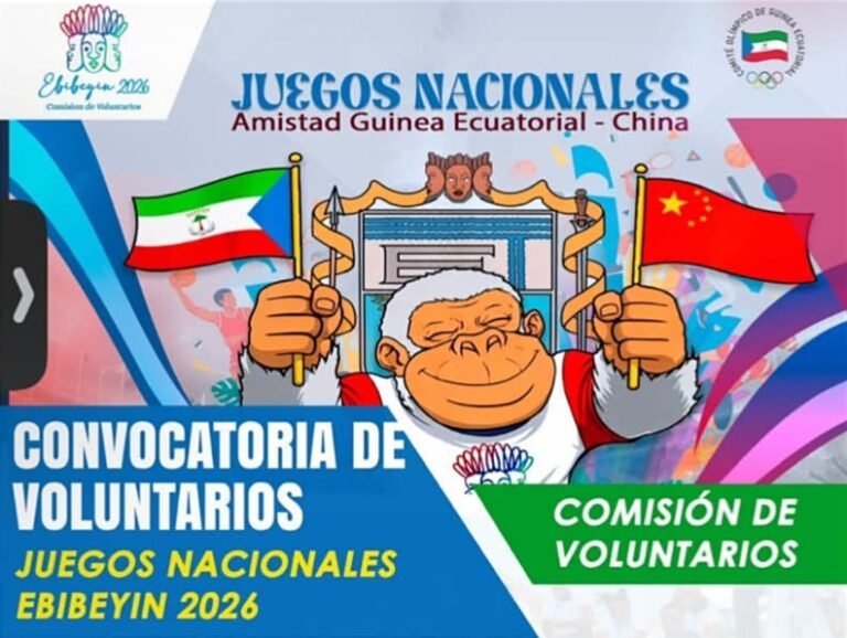 Ebibeyin busca jóvenes voluntarios para los Juegos Nacionales 2026